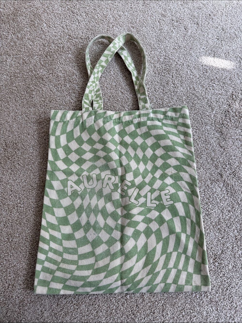 Aurelle Swimwear Green Patterned Tote Bag